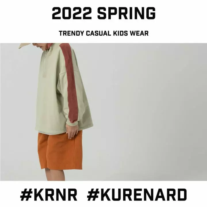 Kurenard - Korean Children Fashion - #childrensboutique - Half Zip-up Over Size Tee - 6
