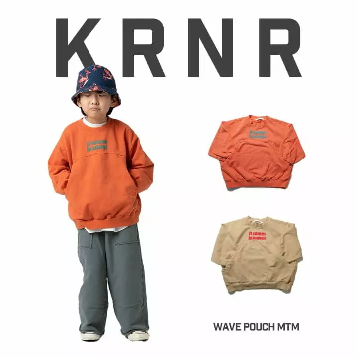 Kurenard - Korean Children Fashion - #discoveringself - Wave Pouch Sweatshirt