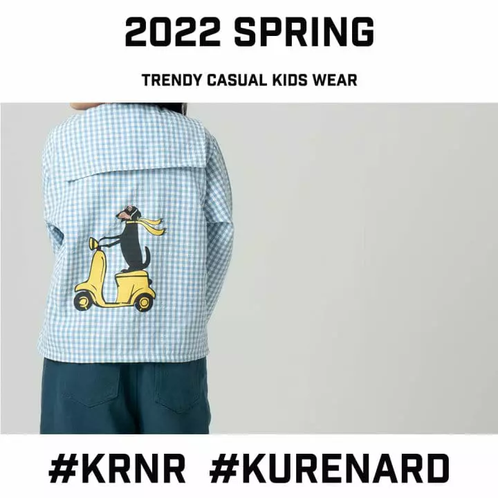 Kurenard - Korean Children Fashion - #kidsstore - Check Rider Dog Shirt - 5
