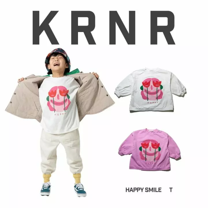 Kurenard - Korean Children Fashion - #littlefashionista - Happy Smile Tee