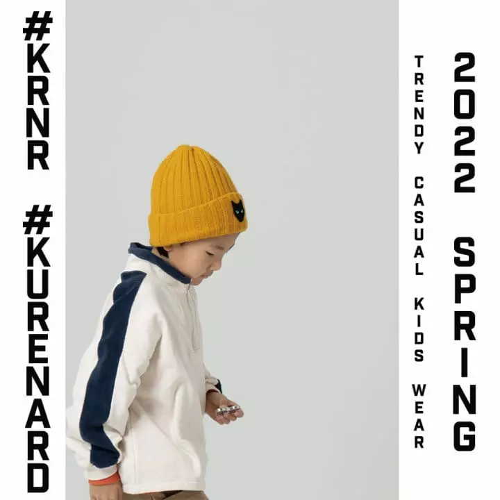 Kurenard - Korean Children Fashion - #minifashionista - Half Zip-up Over Size Tee - 2