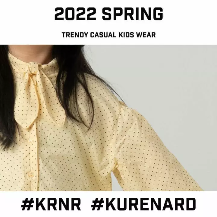 Kurenard - Korean Children Fashion - #todddlerfashion - Dot Ribbon Tie Blouse - 2