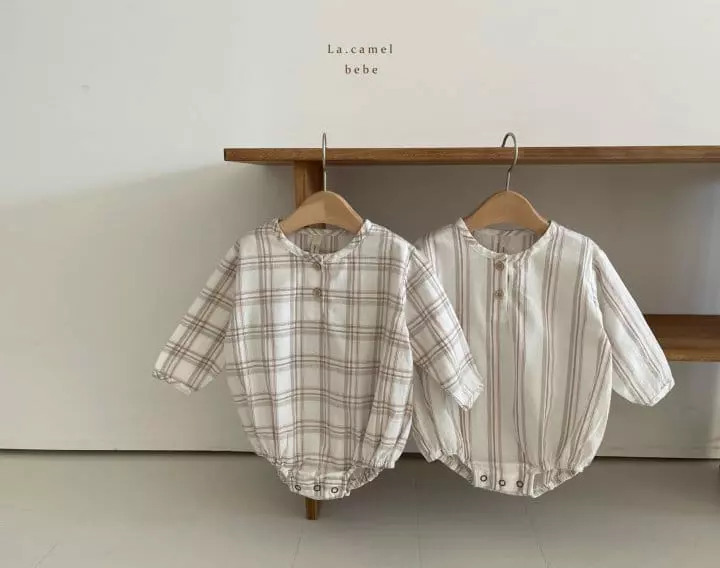 La Camel - Korean Baby Fashion - #babyboutique - Rib Bodysuit