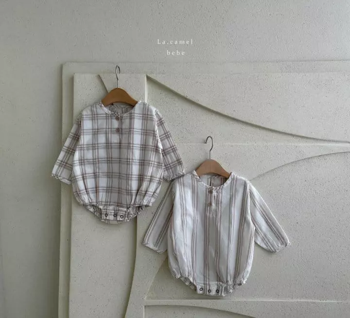 La Camel - Korean Baby Fashion - #babyboutiqueclothing - Rib Bodysuit - 2