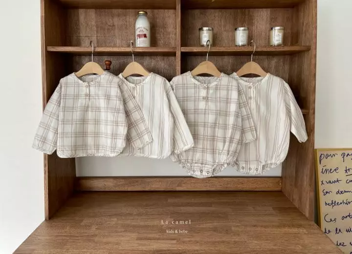 La Camel - Korean Baby Fashion - #babyclothing - Rib Bodysuit - 4