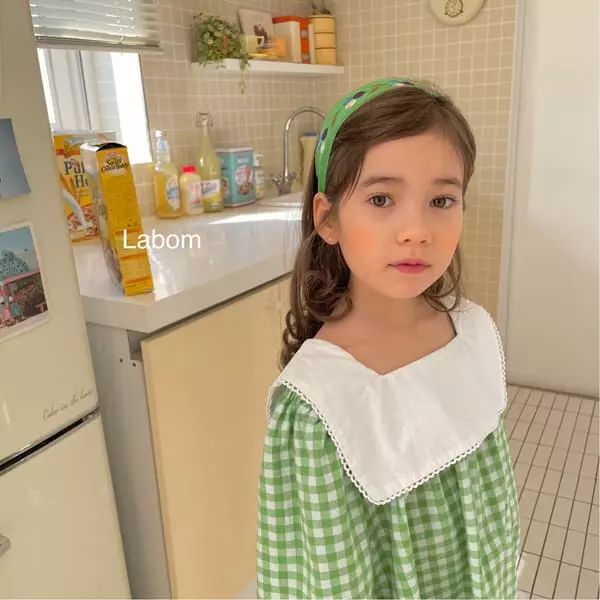 Labom - Korean Children Fashion - #childofig - Celery Check One-piece - 2