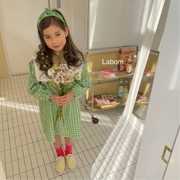 Labom - Korean Children Fashion - #discoveringself - Celery Check One-piece - 5
