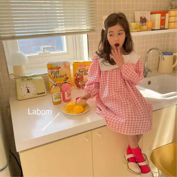 Labom - Korean Children Fashion - #kidzfashiontrend - Celery Check One-piece - 9