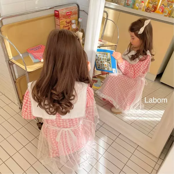 Labom - Korean Children Fashion - #magicofchildhood - Celery Check One-piece - 12