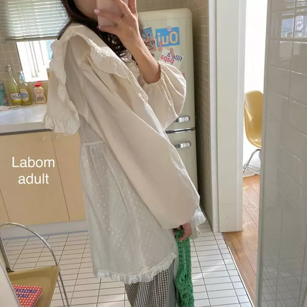 Labom - Korean Women Fashion - #womensfashion - Mom Miu Collar Blouse - 4