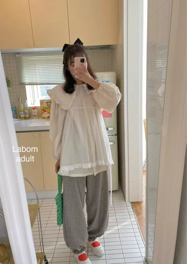 Labom - Korean Women Fashion - #womensfashion - Mom Miu Collar Blouse - 3