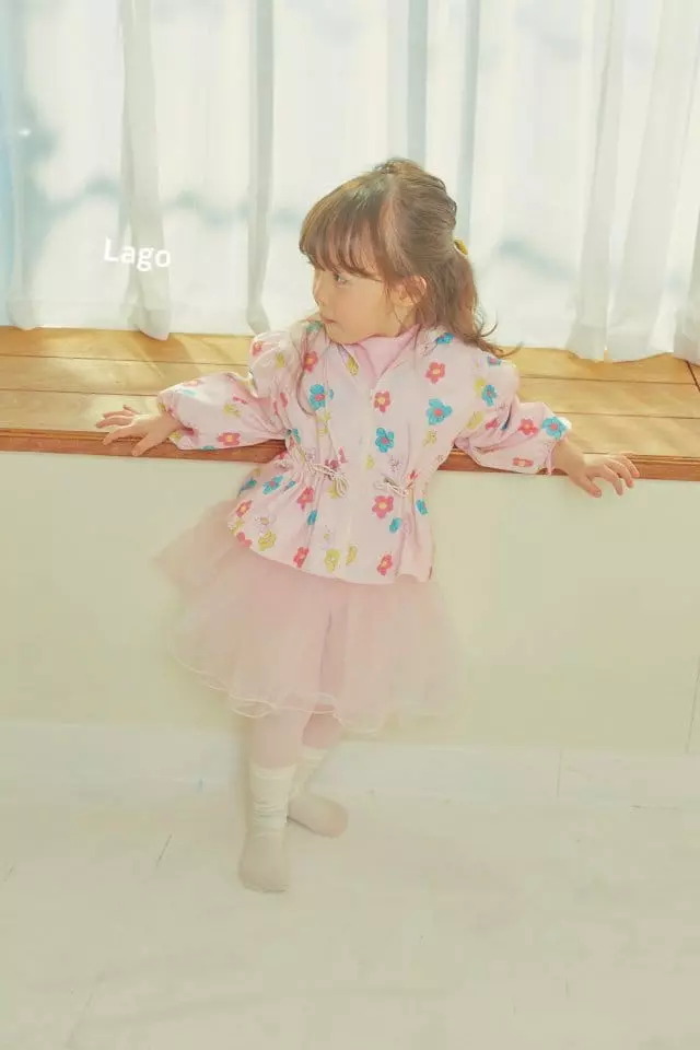 Lago - Korean Children Fashion - #childrensboutique - Flower Windbreaker - 6