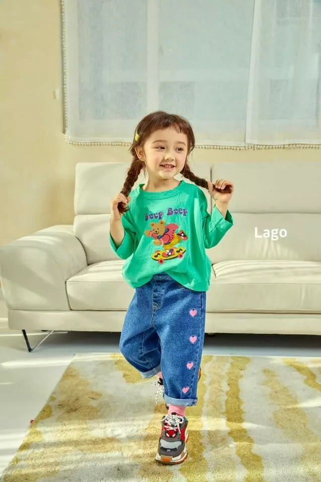 Lago - Korean Children Fashion - #designkidswear - Bib Board Tee - 2