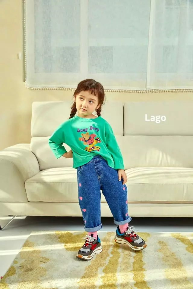 Lago - Korean Children Fashion - #kidsshorts - Bib Board Tee - 5