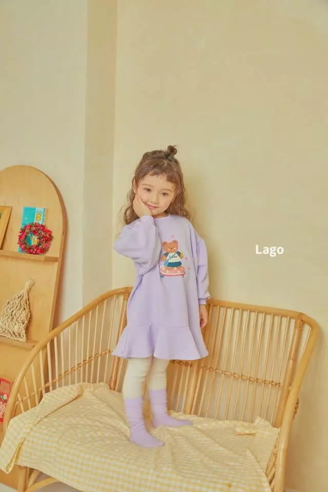 Lago - Korean Children Fashion - #minifashionista - Board Bear One-piece