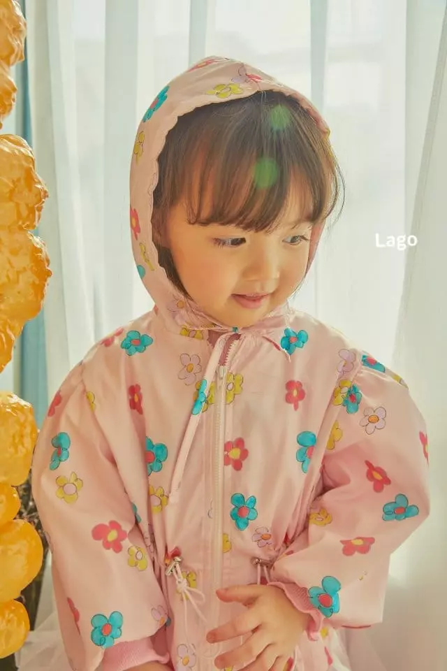 Lago - Korean Children Fashion - #toddlerclothing - Flower Windbreaker - 4