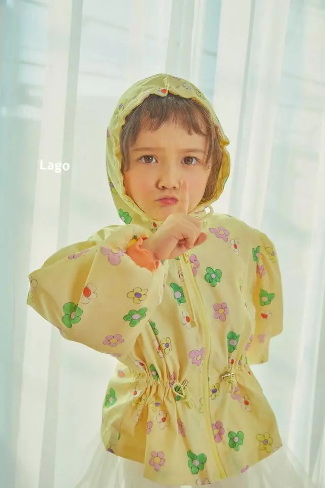 Lago - Korean Children Fashion - #toddlerclothing - Flower Windbreaker - 3