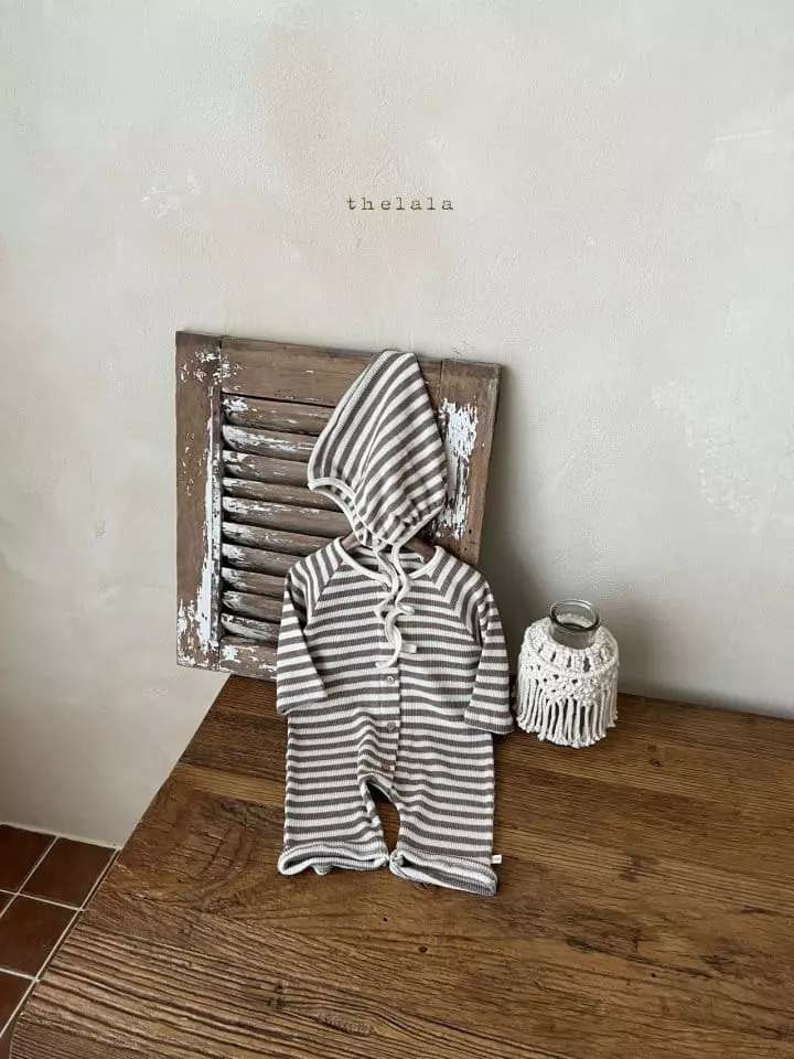 Lala - Korean Baby Fashion - #babyboutiqueclothing - Waffle Bodysuit with Bonnet - 9