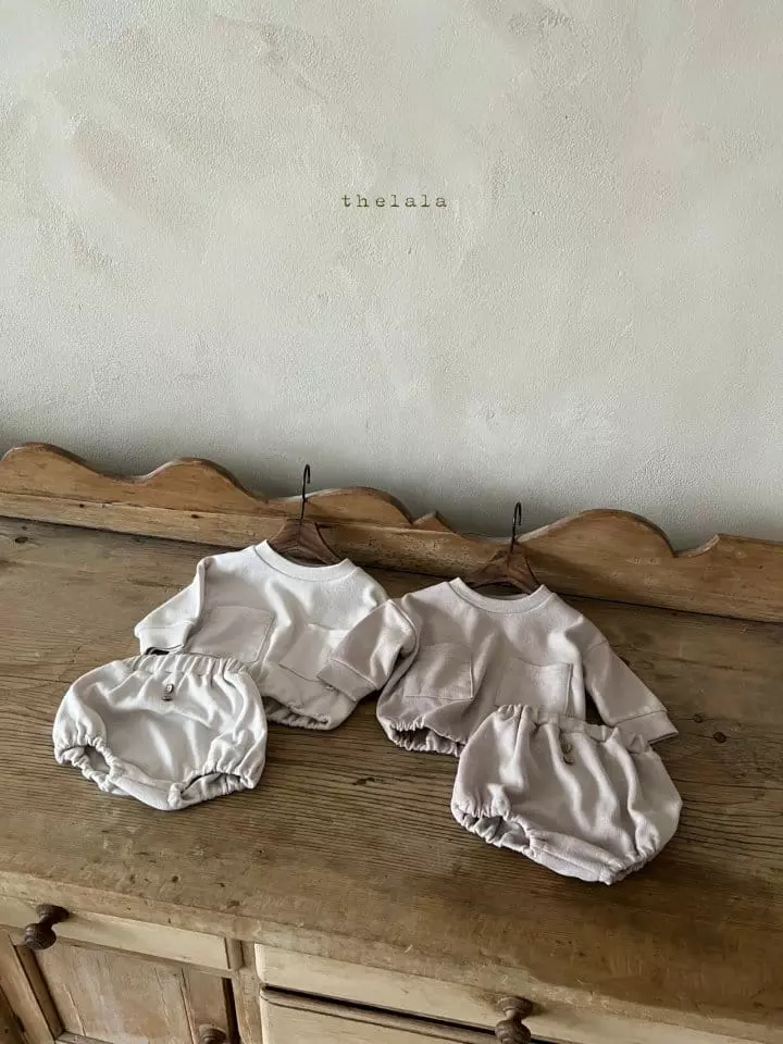Lala - Korean Baby Fashion - #babyboutiqueclothing - Mini Pocket Top Bottom Set - 9