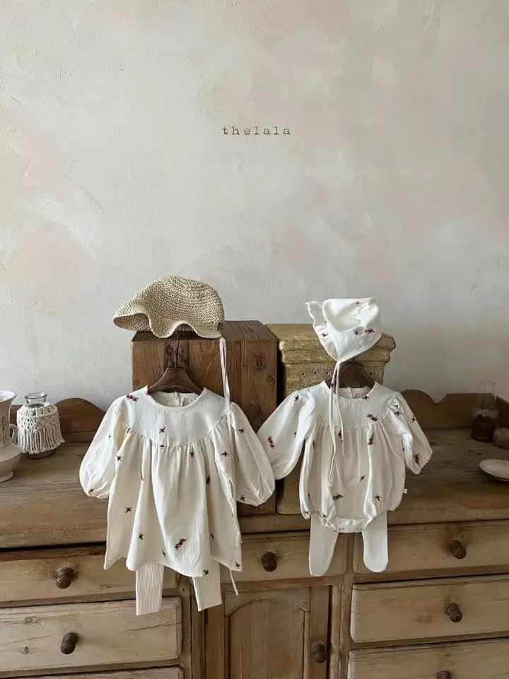 Lala - Korean Baby Fashion - #babyfashion - Rose Bodysuit with Bonnet - 9