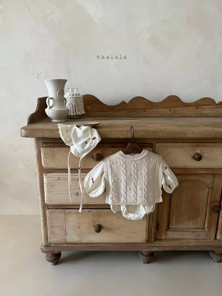 Lala - Korean Baby Fashion - #babyfever - Rose Bodysuit with Bonnet - 10