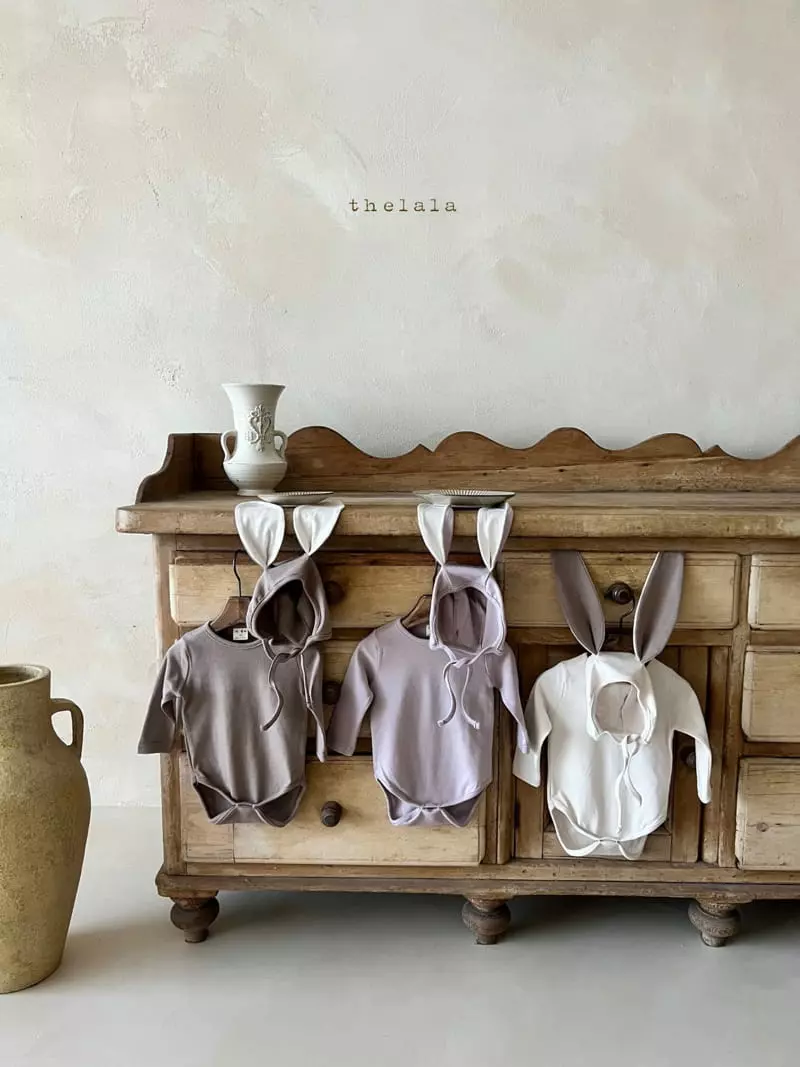 Lala - Korean Baby Fashion - #babylifestyle - Born Rabbit Bodysuit with Bonnet 