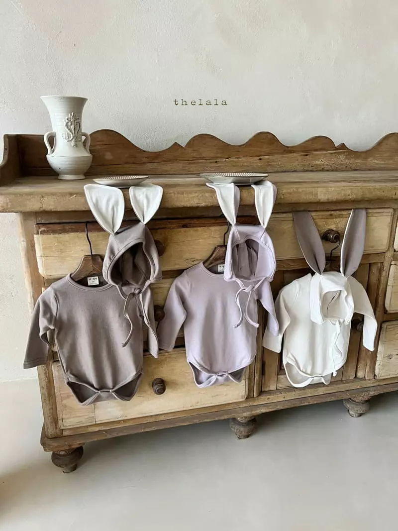 Lala - Korean Baby Fashion - #babyoninstagram - Born Rabbit Bodysuit with Bonnet  - 2