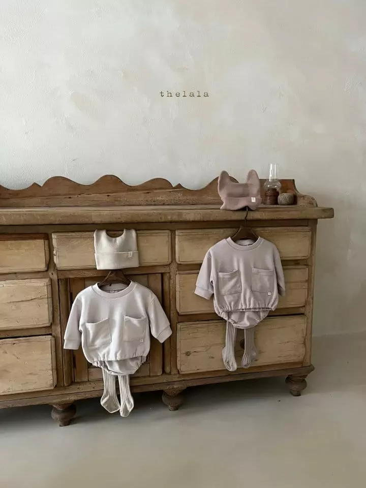 Lala - Korean Baby Fashion - #babyootd - Mini Pocket Top Bottom Set
