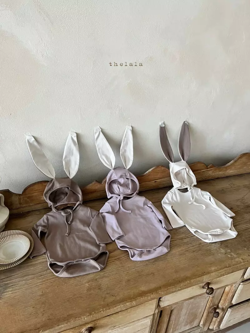 Lala - Korean Baby Fashion - #babyootd - Born Rabbit Bodysuit with Bonnet  - 3
