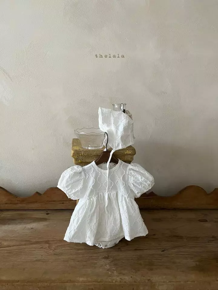 Lala - Korean Baby Fashion - #babyoutfit - Party Bodysuit with Bonnet - 11