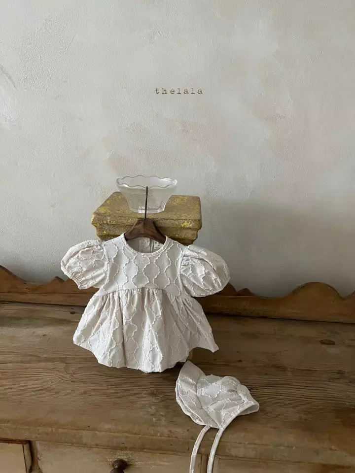 Lala - Korean Baby Fashion - #babyoutfit - Party Bodysuit with Bonnet - 12