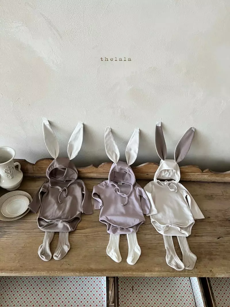 Lala - Korean Baby Fashion - #babyootd - Born Rabbit Bodysuit with Bonnet  - 4