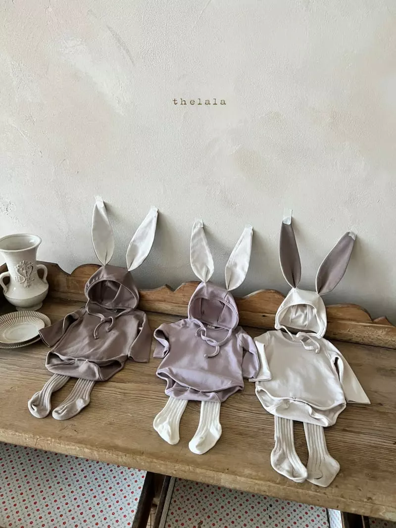 Lala - Korean Baby Fashion - #babyoutfit - Born Rabbit Bodysuit with Bonnet  - 5