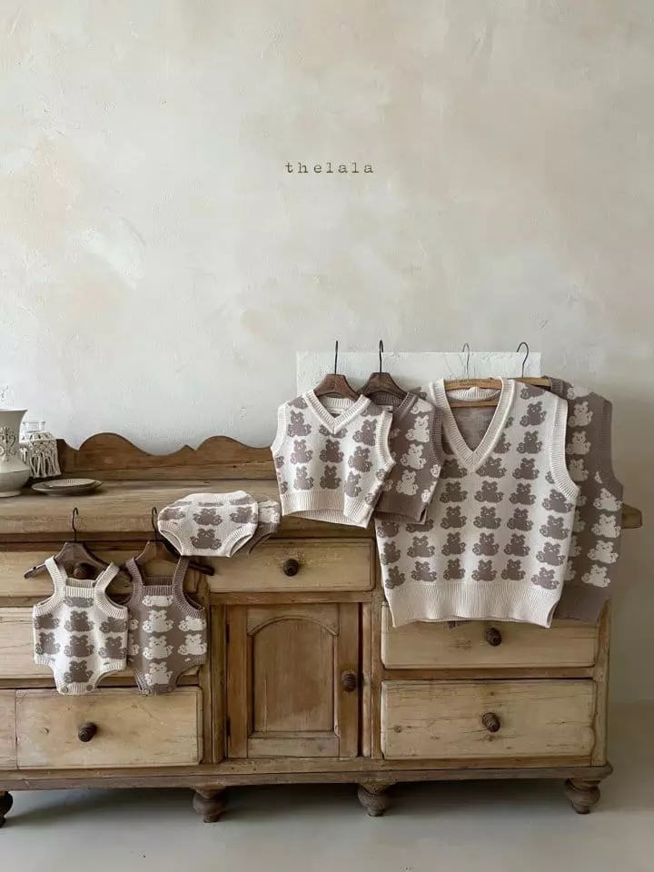 Lala - Korean Baby Fashion - #babyoutfit - Bear Bodysuit - 5