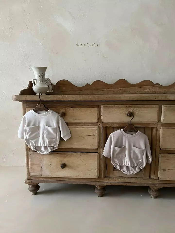 Lala - Korean Baby Fashion - #babyoutfit - Mini Pocket Top Bottom Set - 4