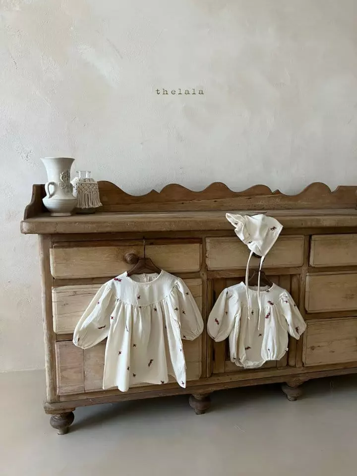 Lala - Korean Baby Fashion - #onlinebabyboutique - Rose Bodysuit with Bonnet - 3