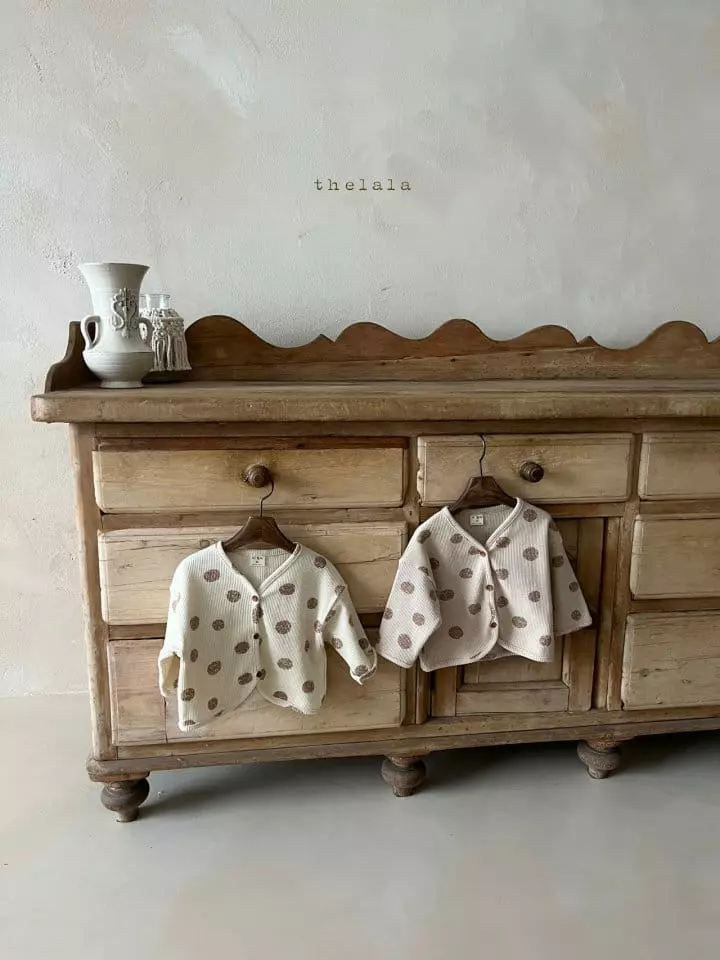 Lala - Korean Children Fashion - #Kfashion4kids - Dot Waffle Cardigan - 9
