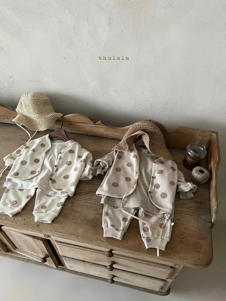 Lala - Korean Children Fashion - #Kfashion4kids - Dot Waffle Pants - 8