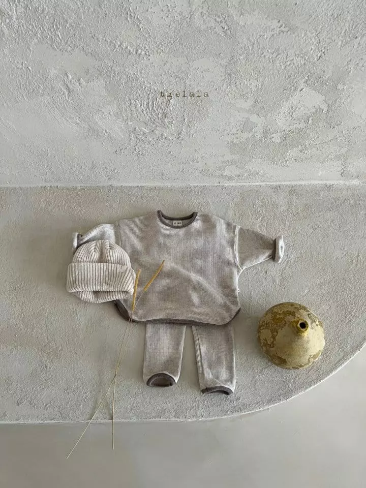 Lala - Korean Children Fashion - #childofig - Waffle Top Bottom Set - 6