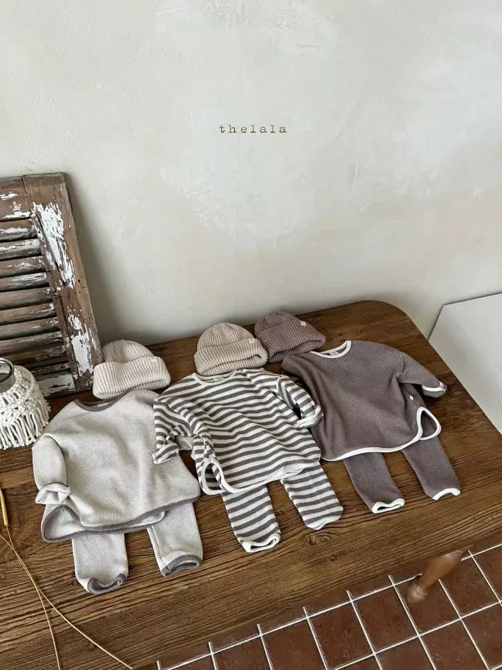 Lala - Korean Children Fashion - #childrensboutique - Waffle Top Bottom Set - 8