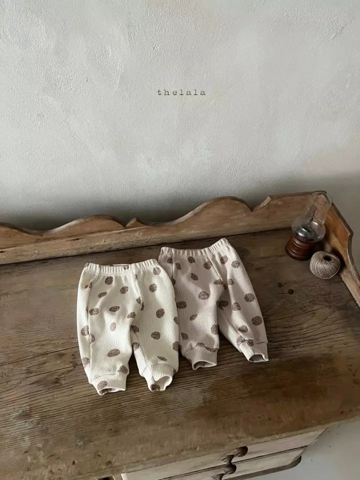Lala - Korean Children Fashion - #discoveringself - Dot Waffle Pants - 3