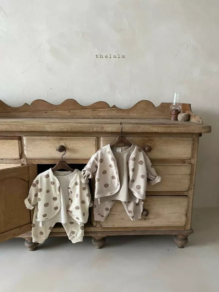 Lala - Korean Children Fashion - #discoveringself - Dot Waffle Pants - 4