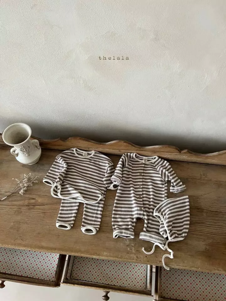 Lala - Korean Children Fashion - #magicofchildhood - Waffle Top Bottom Set - 4