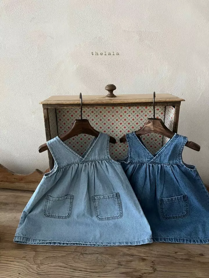 Lala - Korean Children Fashion - #todddlerfashion - Hani Denim One-piece - 11