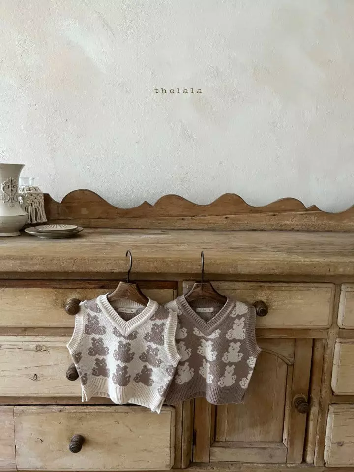 Lala - Korean Children Fashion - #todddlerfashion - Bear Vest - 7