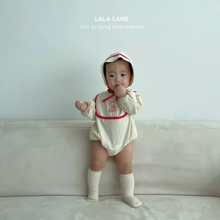 Lalaland - Korean Baby Fashion - #onlinebabyshop - Bebe Heart Top Bottom Set - 4