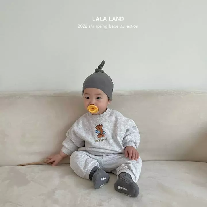 Lalaland - Korean Baby Fashion - #babyboutique - Bebe Baggguette Top Bottom Set - 3