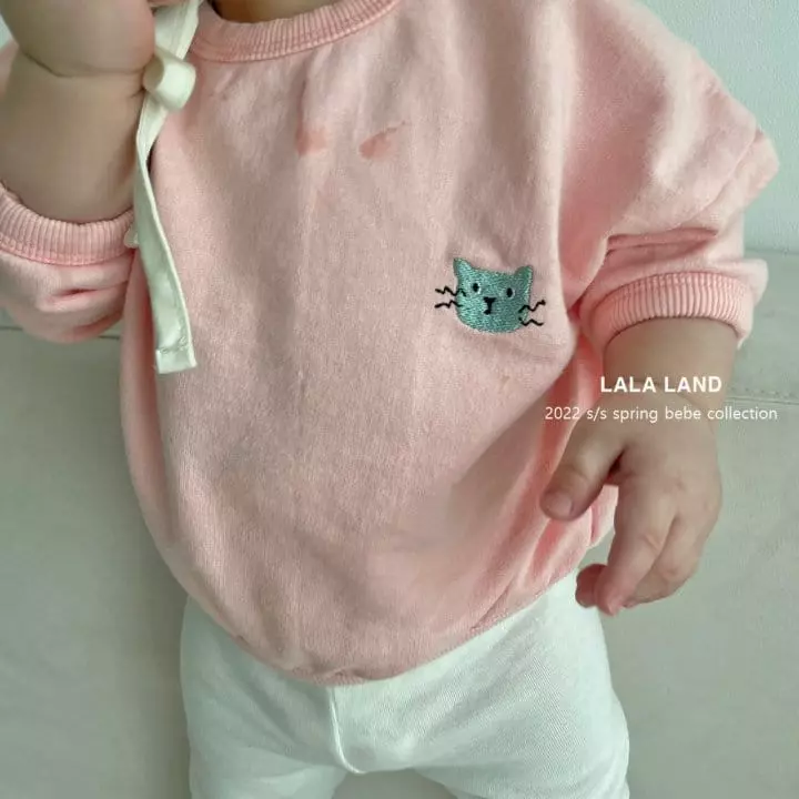 Lalaland - Korean Baby Fashion - #babyclothing - Bebe Cat Piping Tee - 5