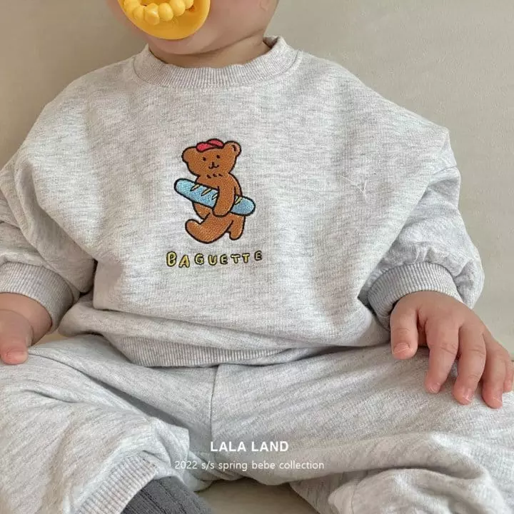 Lalaland - Korean Baby Fashion - #babyclothing - Bebe Baggguette Top Bottom Set - 6