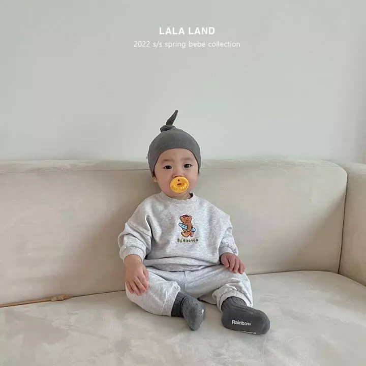 Lalaland - Korean Baby Fashion - #babyfashion - Bebe Baggguette Top Bottom Set - 7
